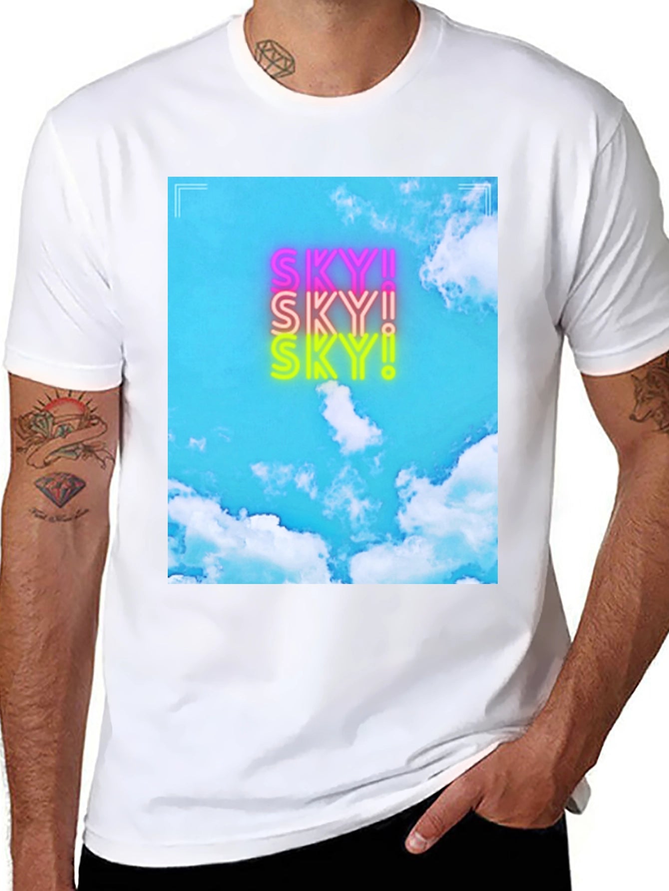 Sky! Graphic T-Shirt - Cotton Blend