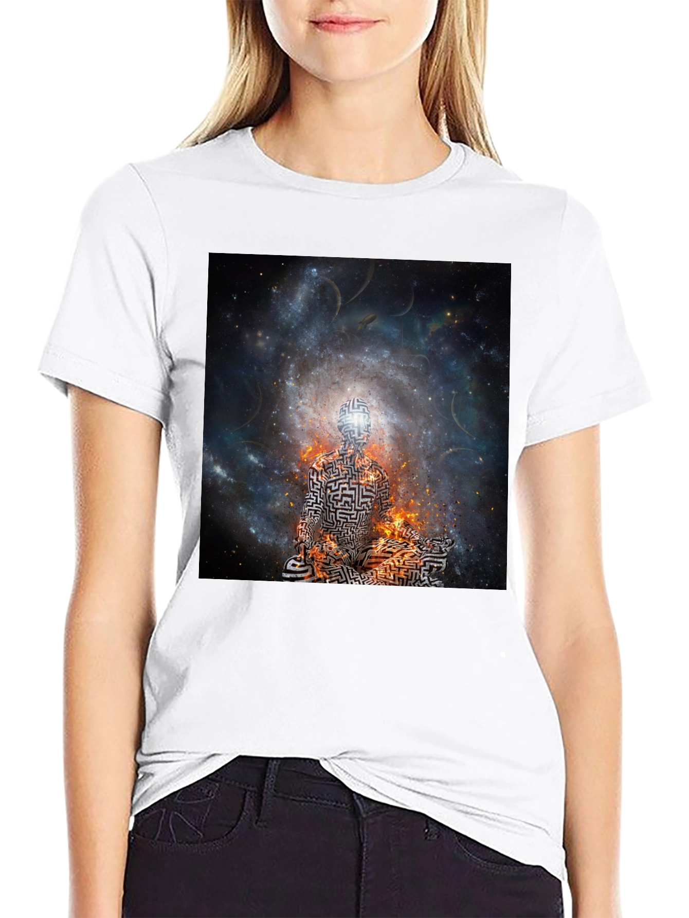 Cosmic Maze T-Shirt - Black