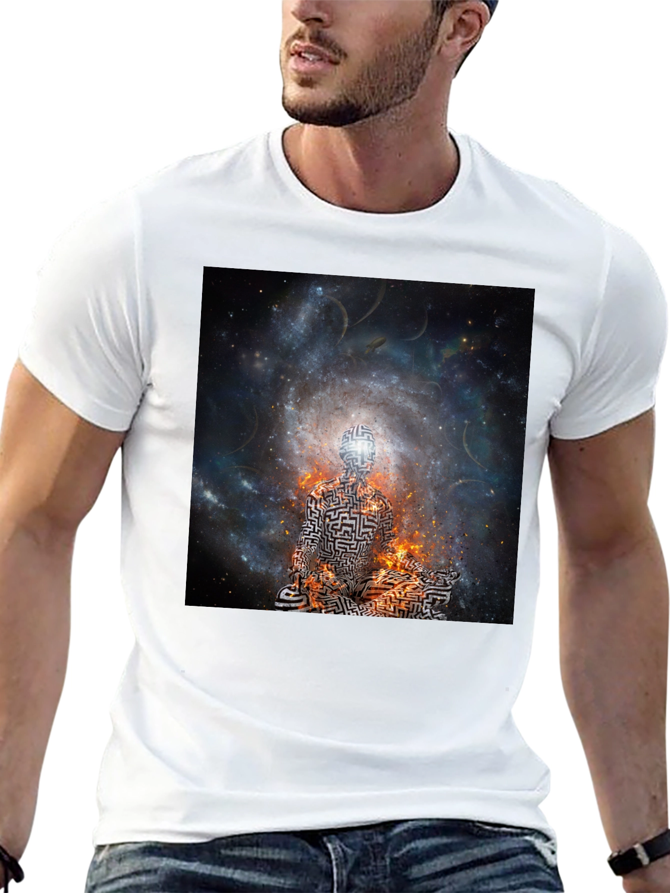 Cosmic Maze T-Shirt - Black
