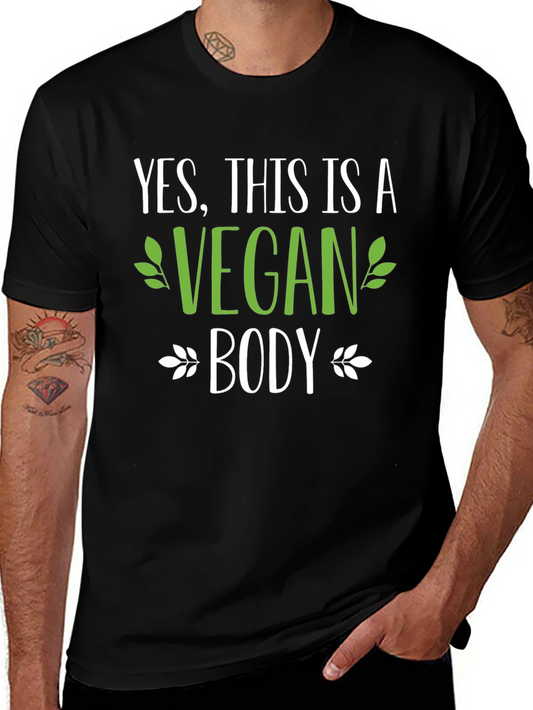 Vegan Body Graphic Print Tee Shirt
