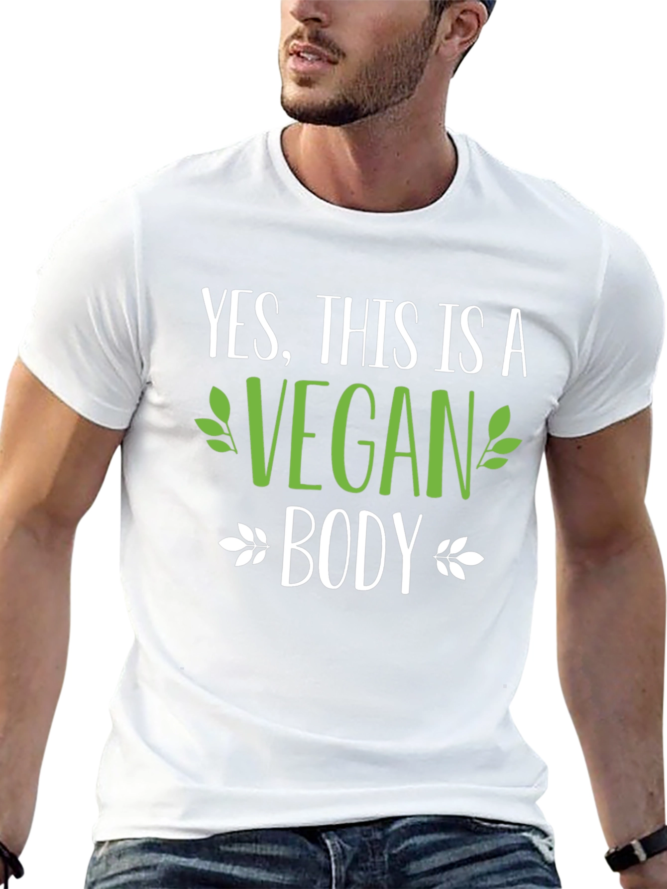 Vegan Body Graphic Print Tee Shirt