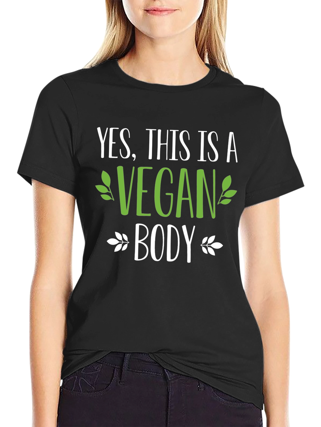 Vegan Body Graphic Print Tee Shirt