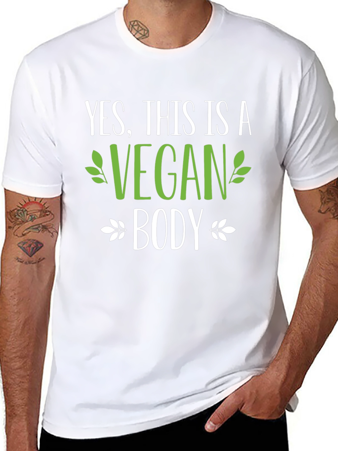 Vegan Body Graphic Print Tee Shirt