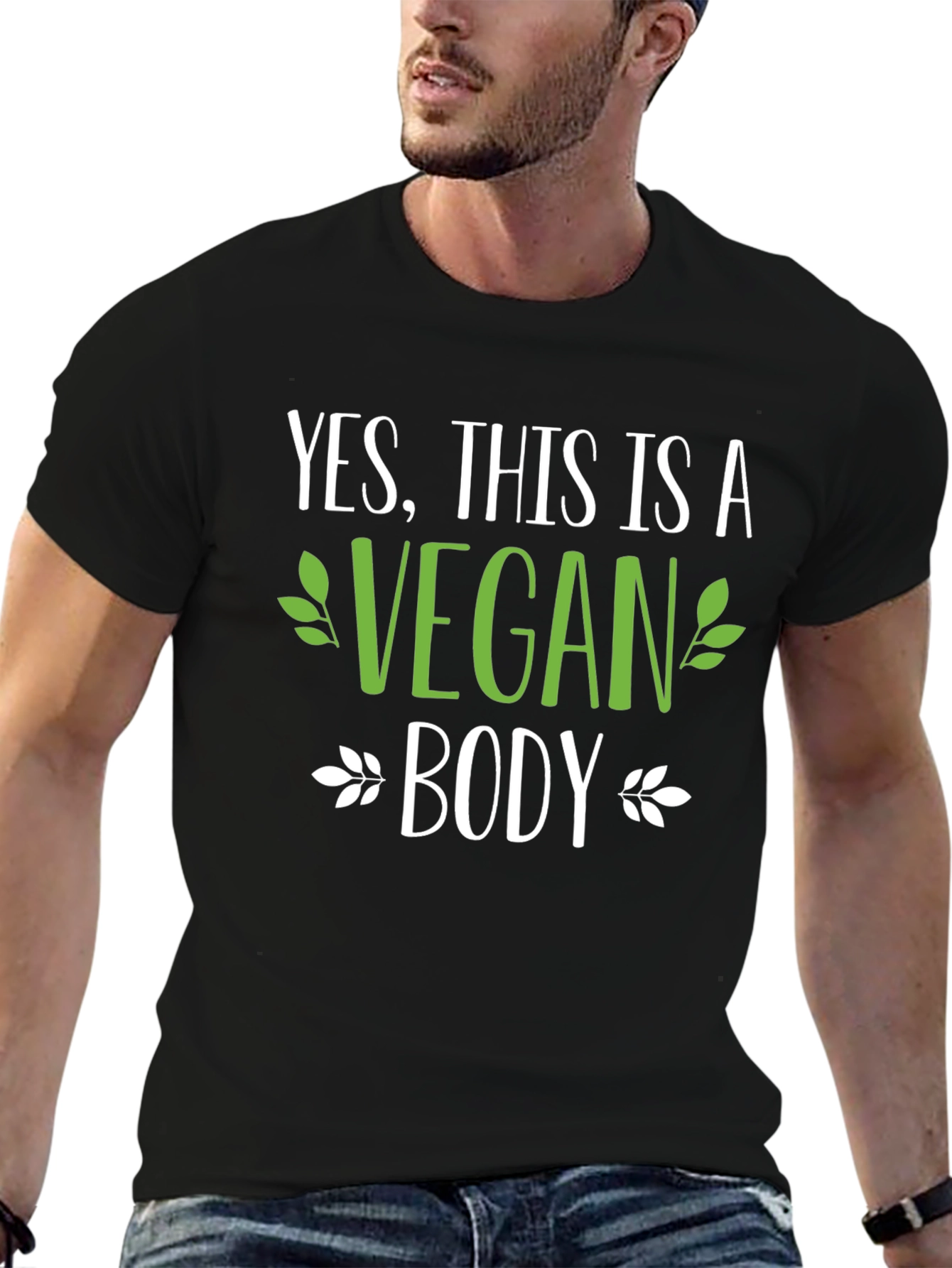 Vegan Body Graphic Print Tee Shirt