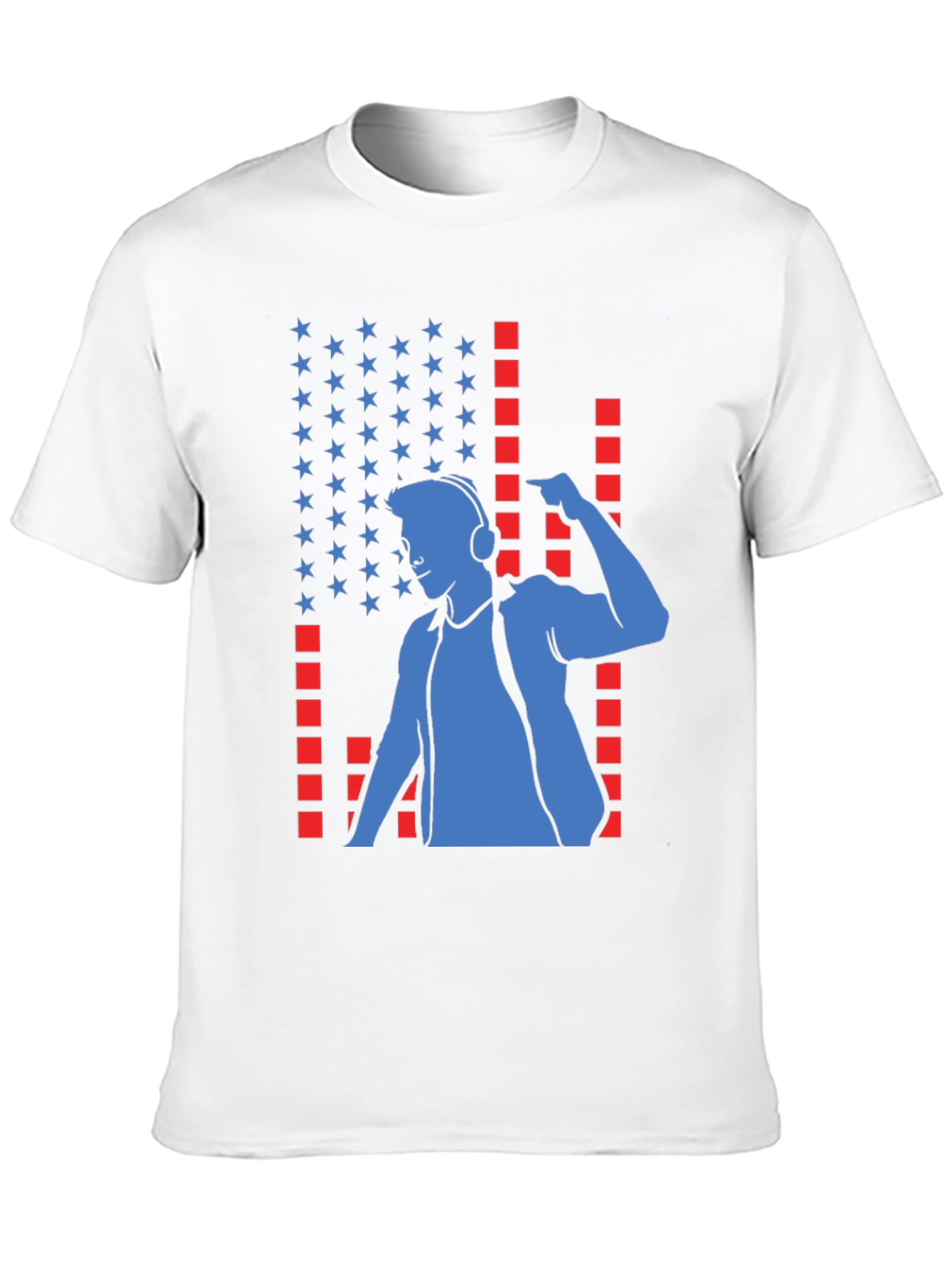 DJ American Flag Black T-Shirt