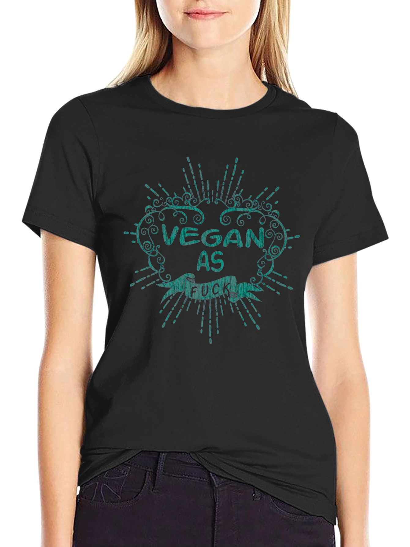 Vegan As F*ck Graphic Tee - Black Cotton T-Shirt