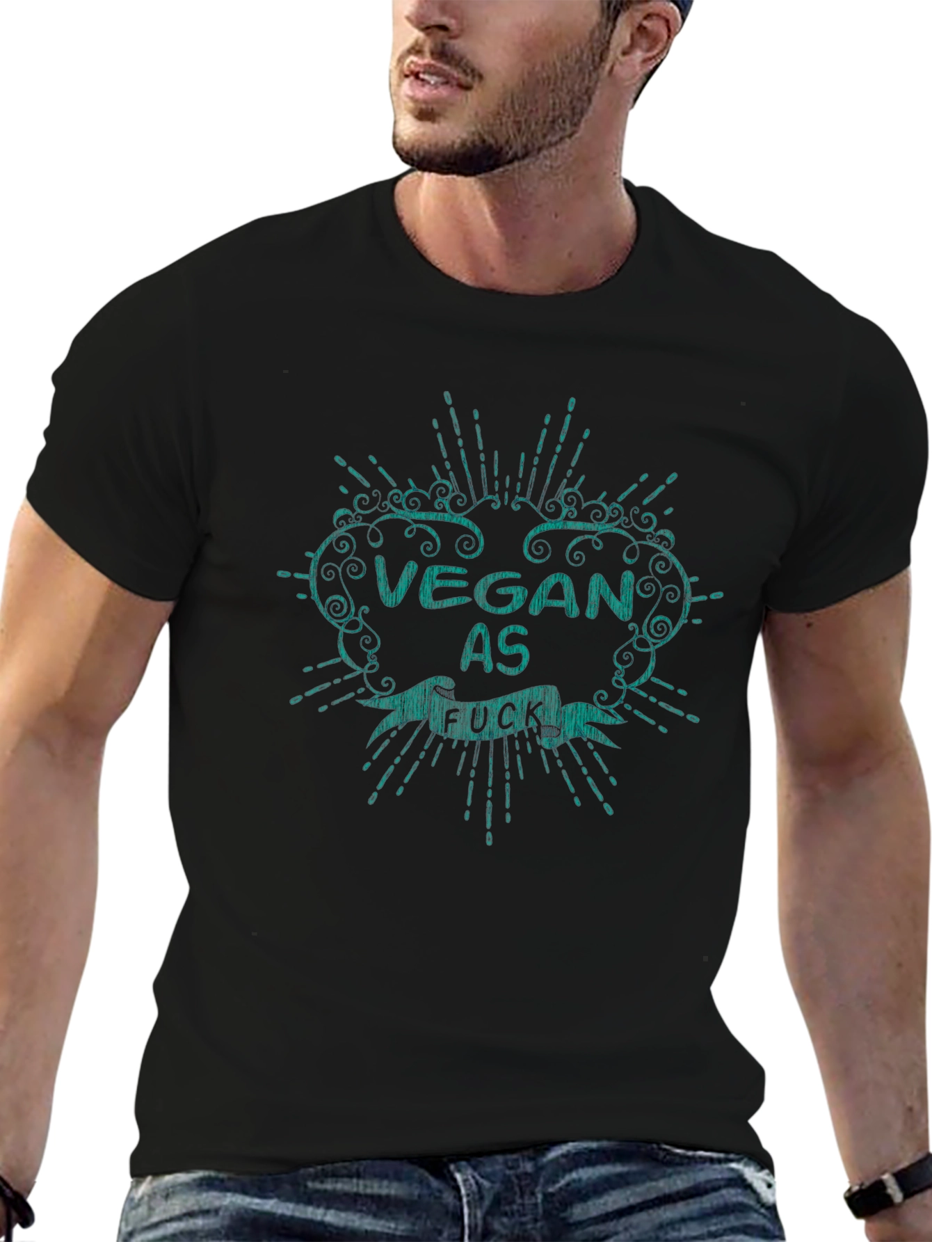 Vegan As F*ck Graphic Tee - Black Cotton T-Shirt