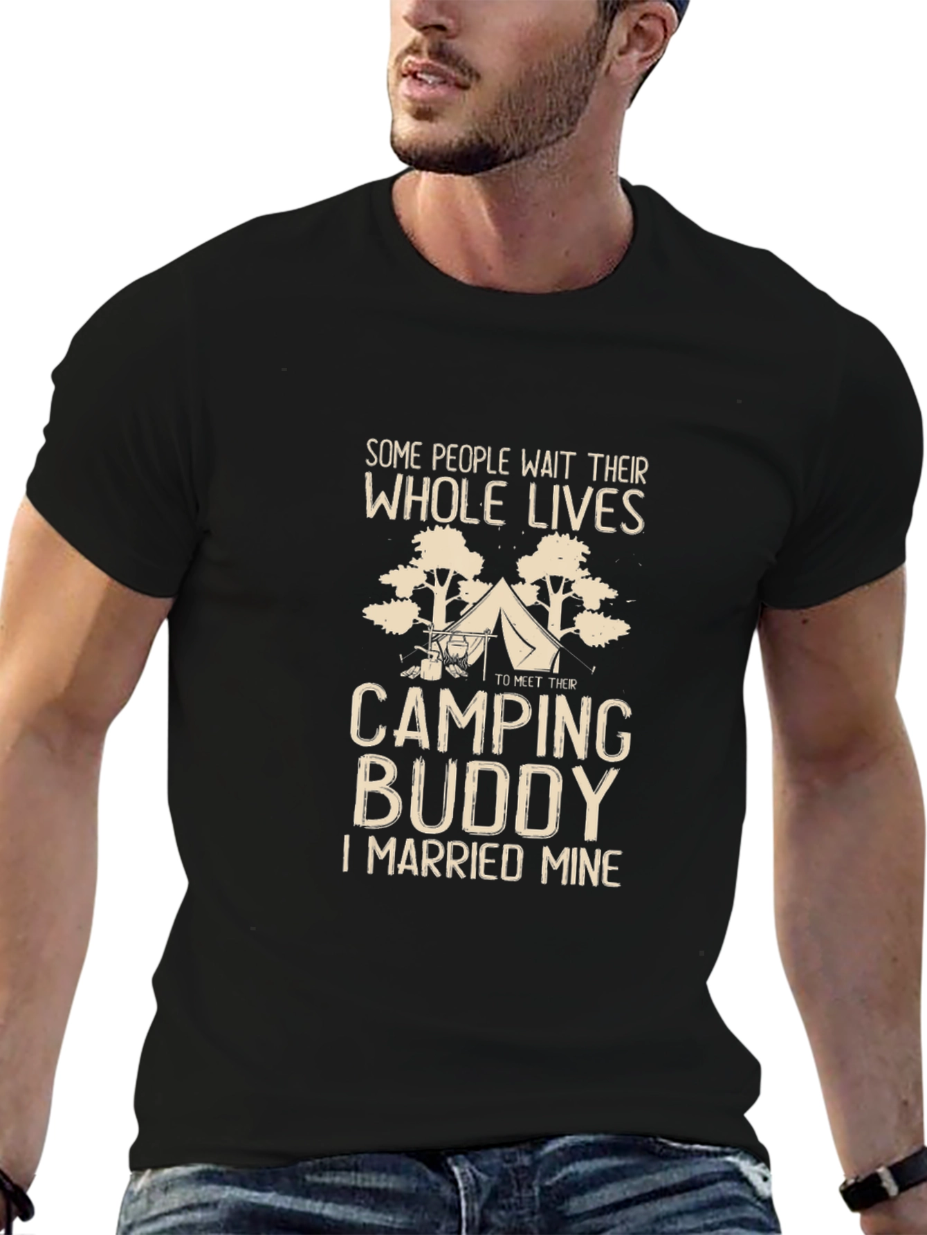 Camping Buddy Married Mine Graphic Tee