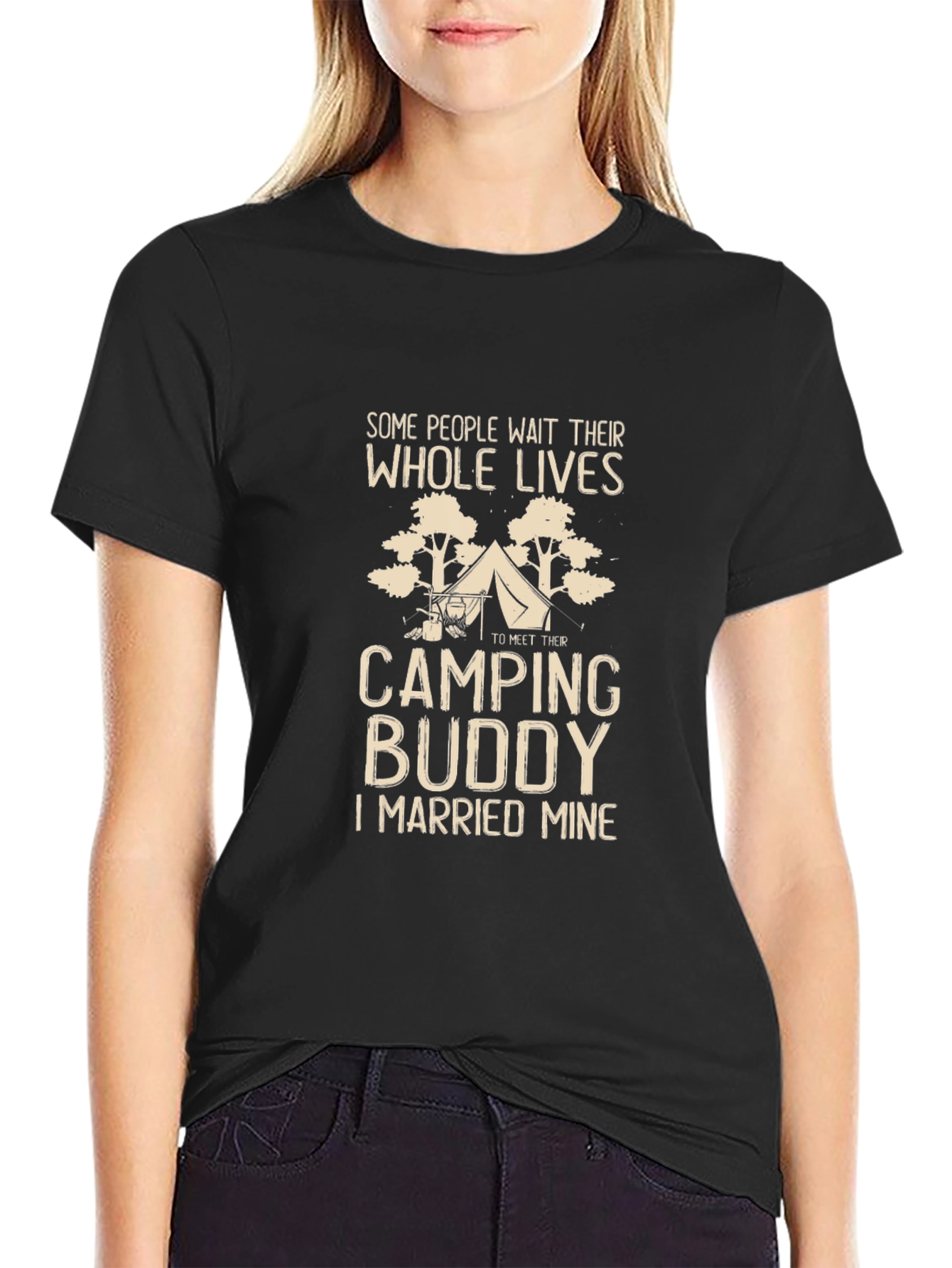 Camping Buddy Married Mine Graphic Tee