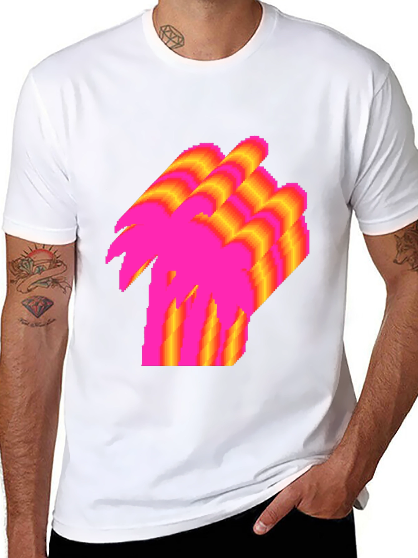 Vaporwave Palm Tree T-Shirt - Retro Graphic Tee