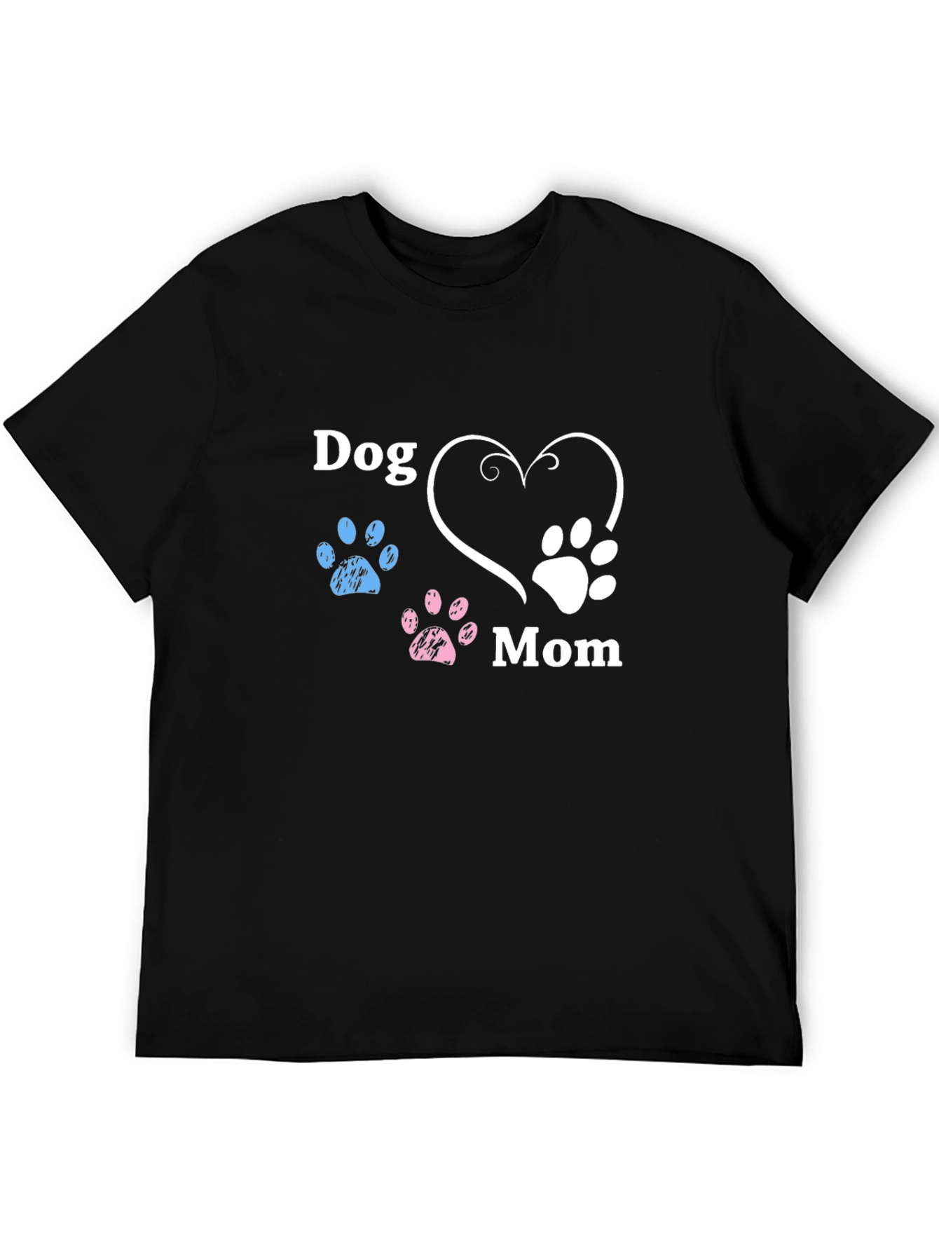 Dog Mom Paw Print Graphic Tee