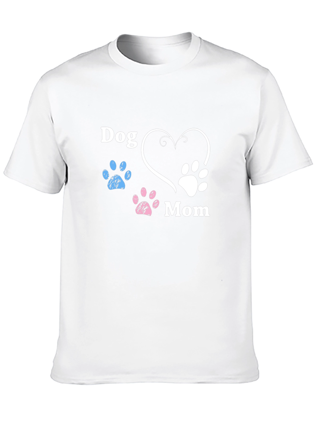 Dog Mom Paw Print Graphic Tee