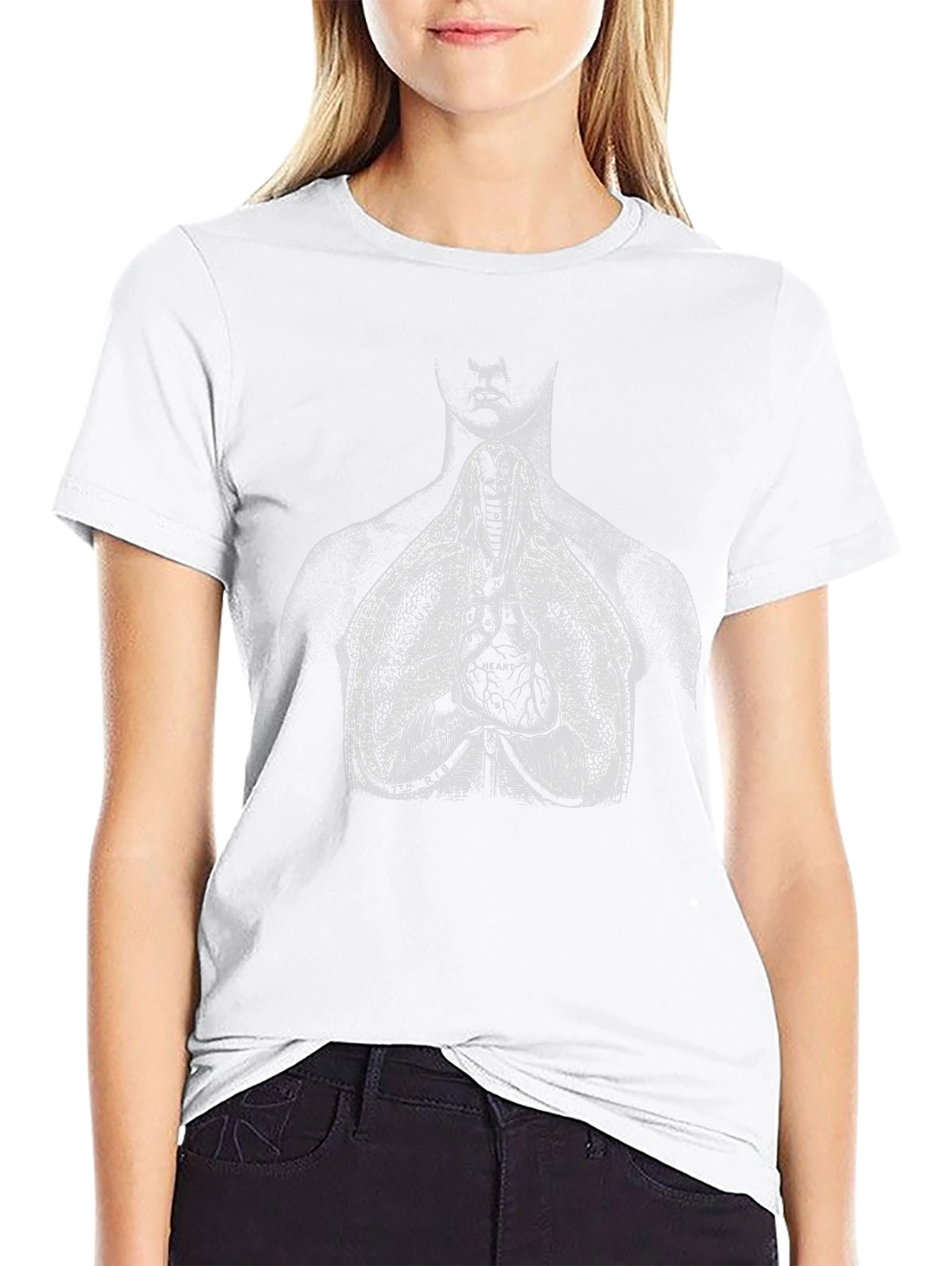 Anatomical Heart T-Shirt - Black Graphic Tee