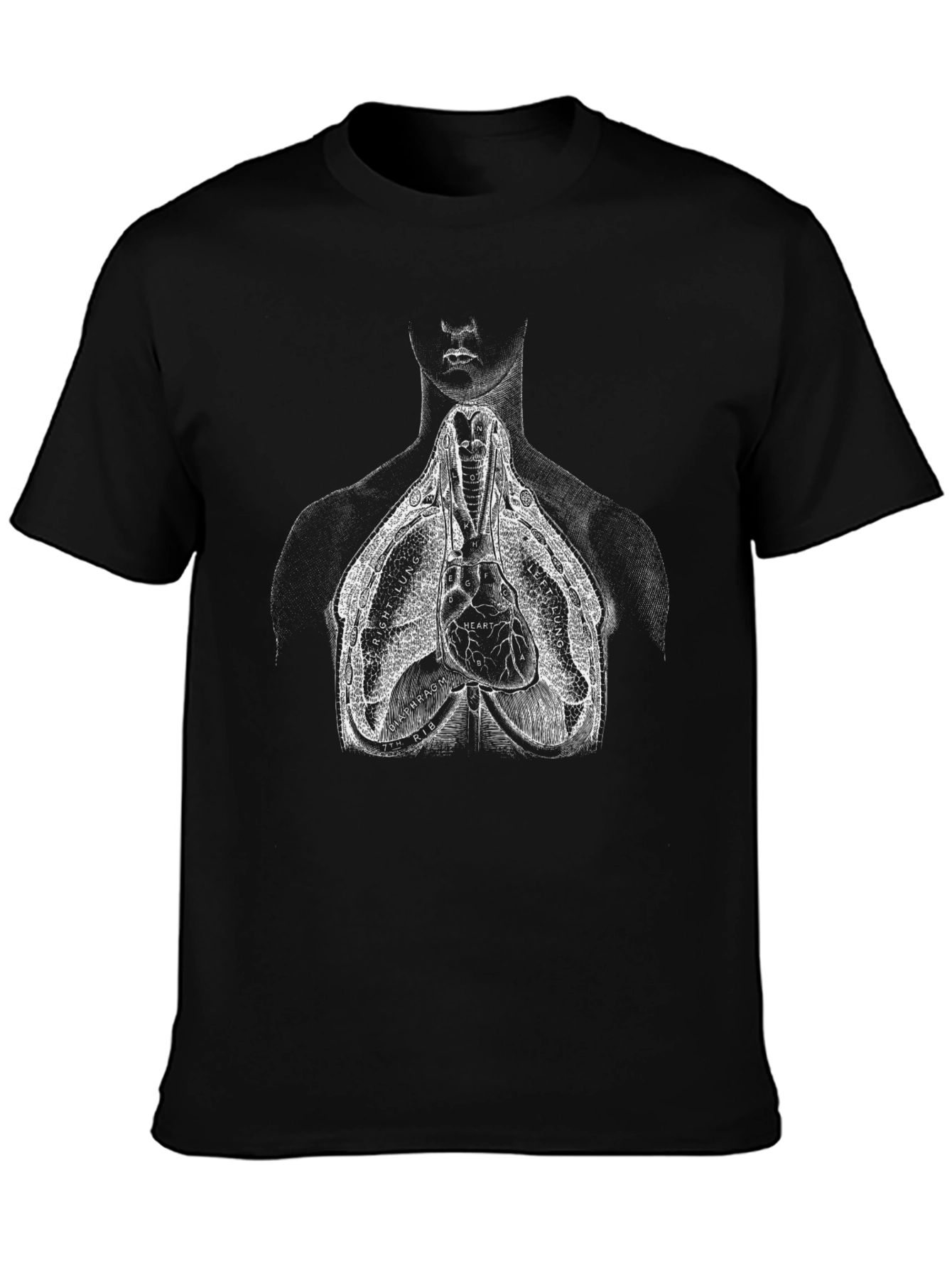Anatomical Heart T-Shirt - Black Graphic Tee