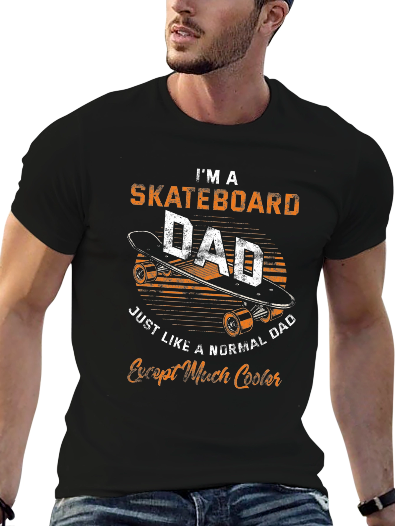 Skateboard Dad Graphic T-Shirt - Cool Fathers Day Tee