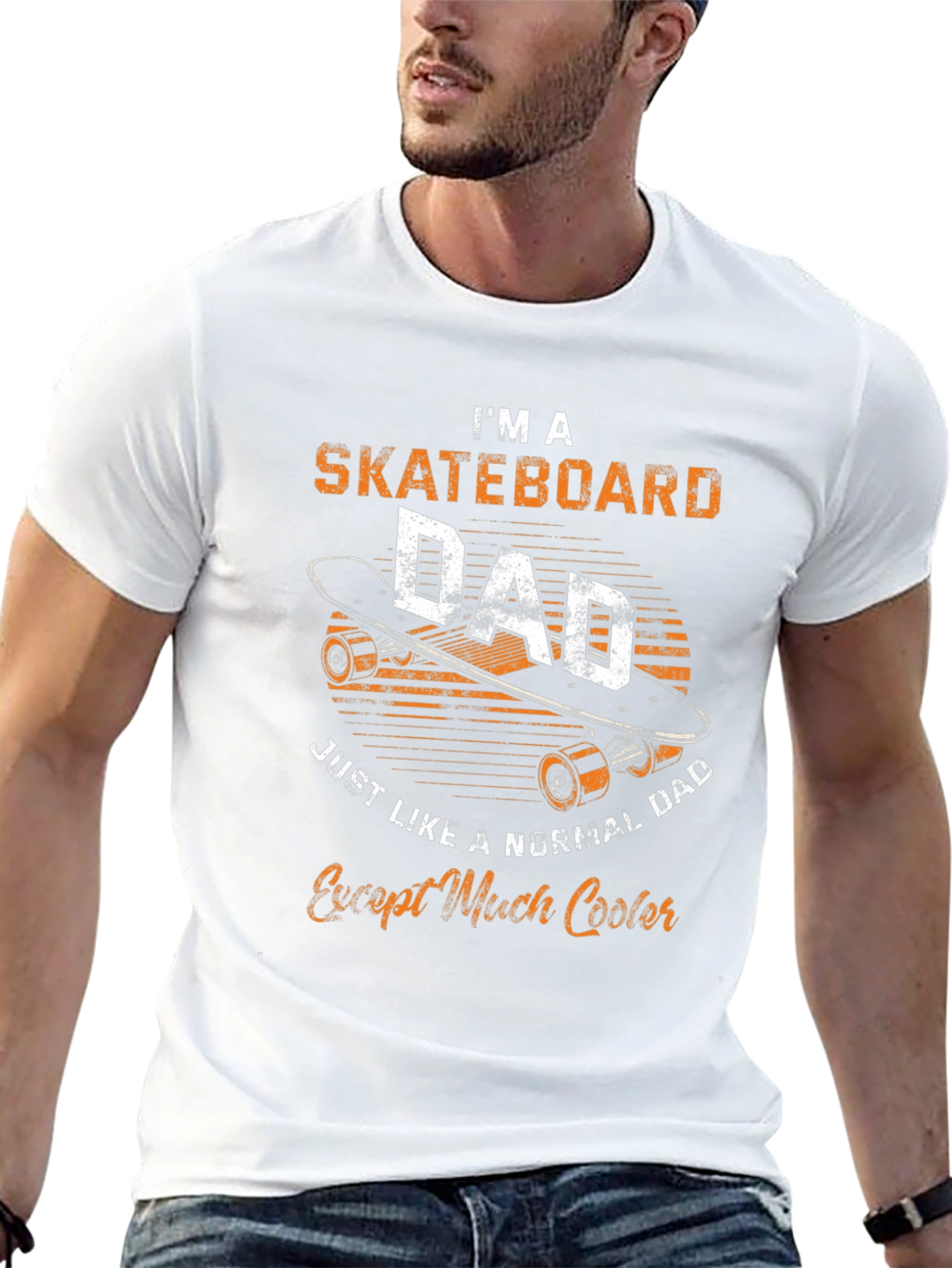 Skateboard Dad Graphic T-Shirt - Cool Fathers Day Tee