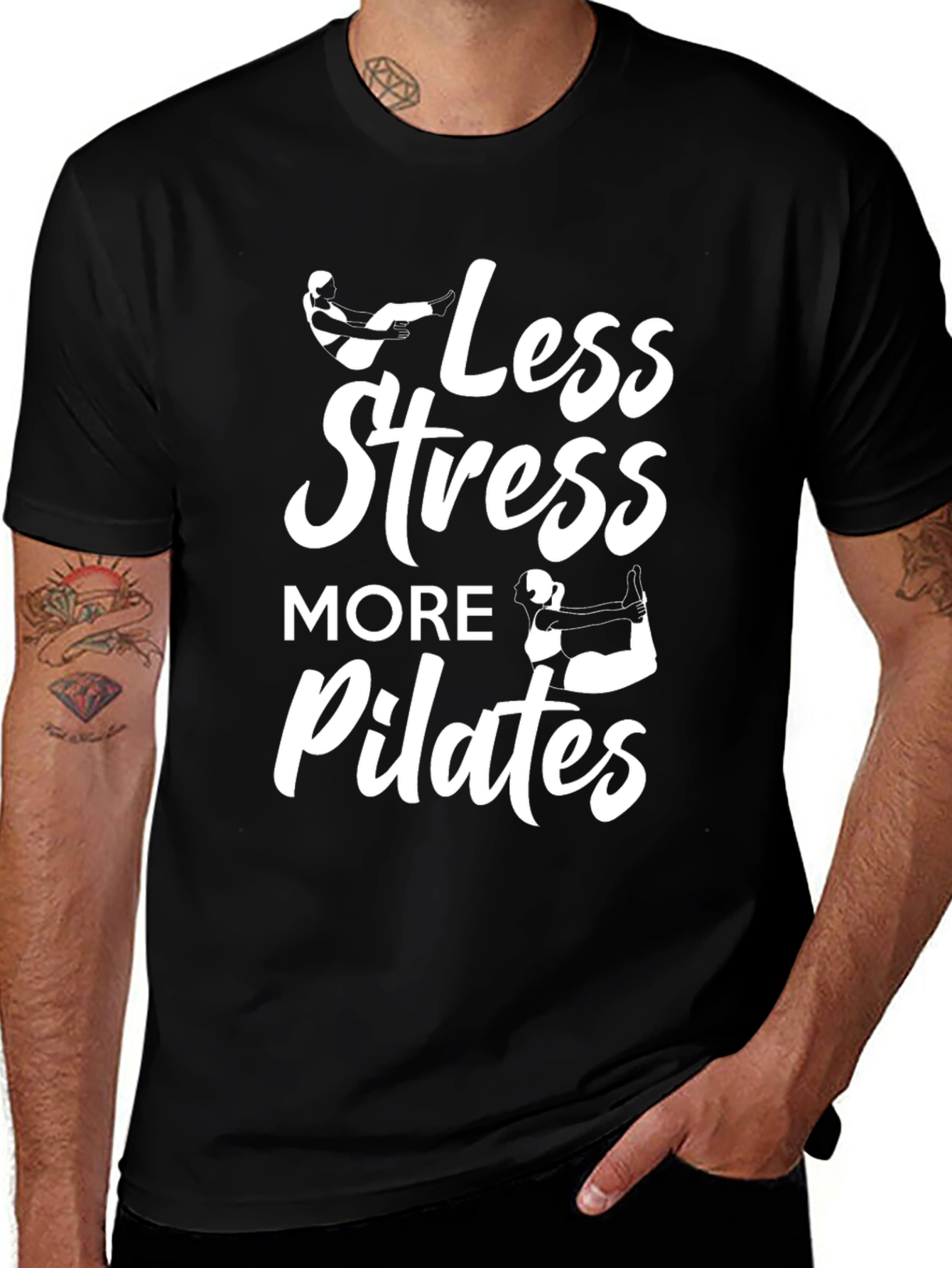 Less Stress More Pilates Graphic Tee