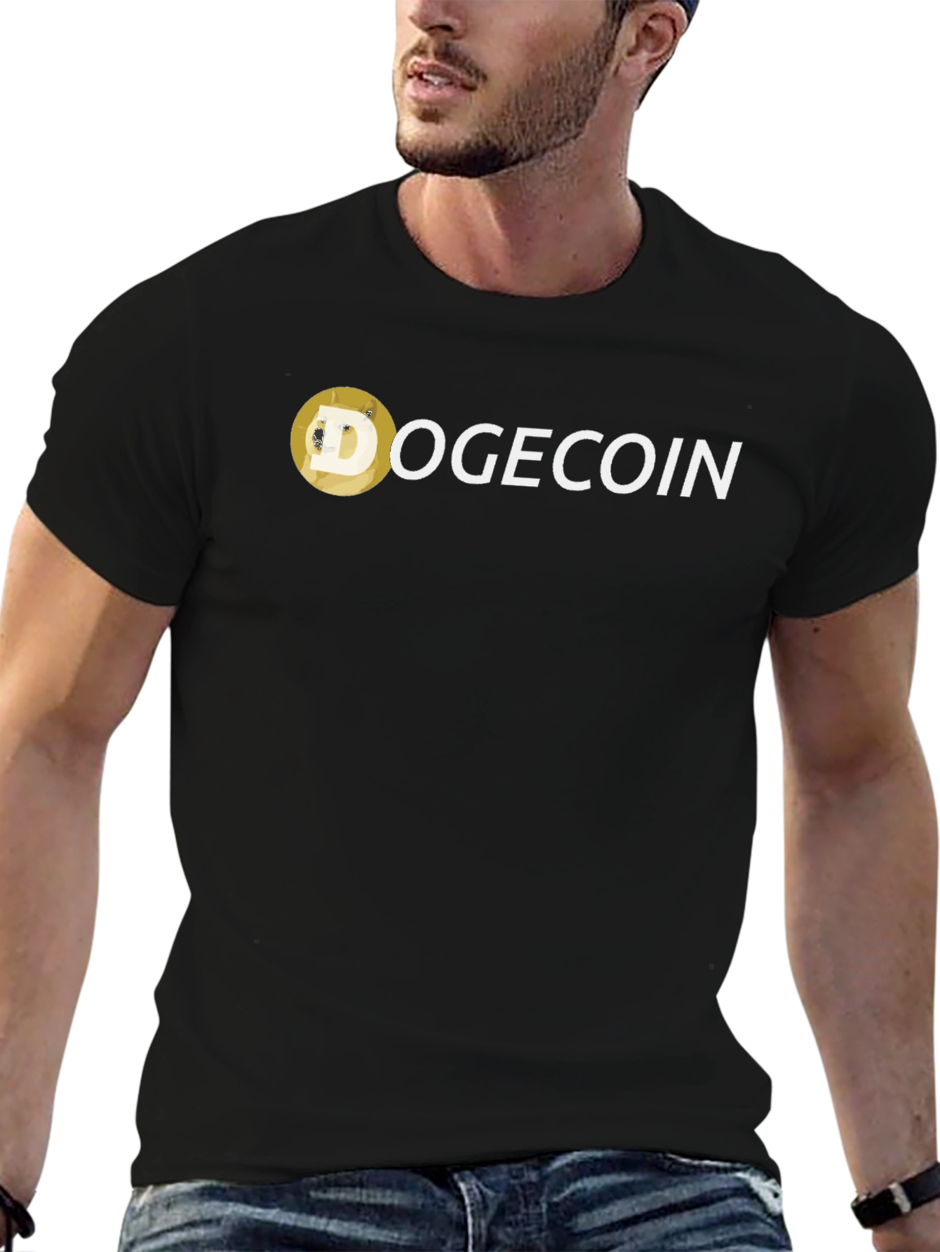 Dogecoin Meme Crypto Black T-Shirt