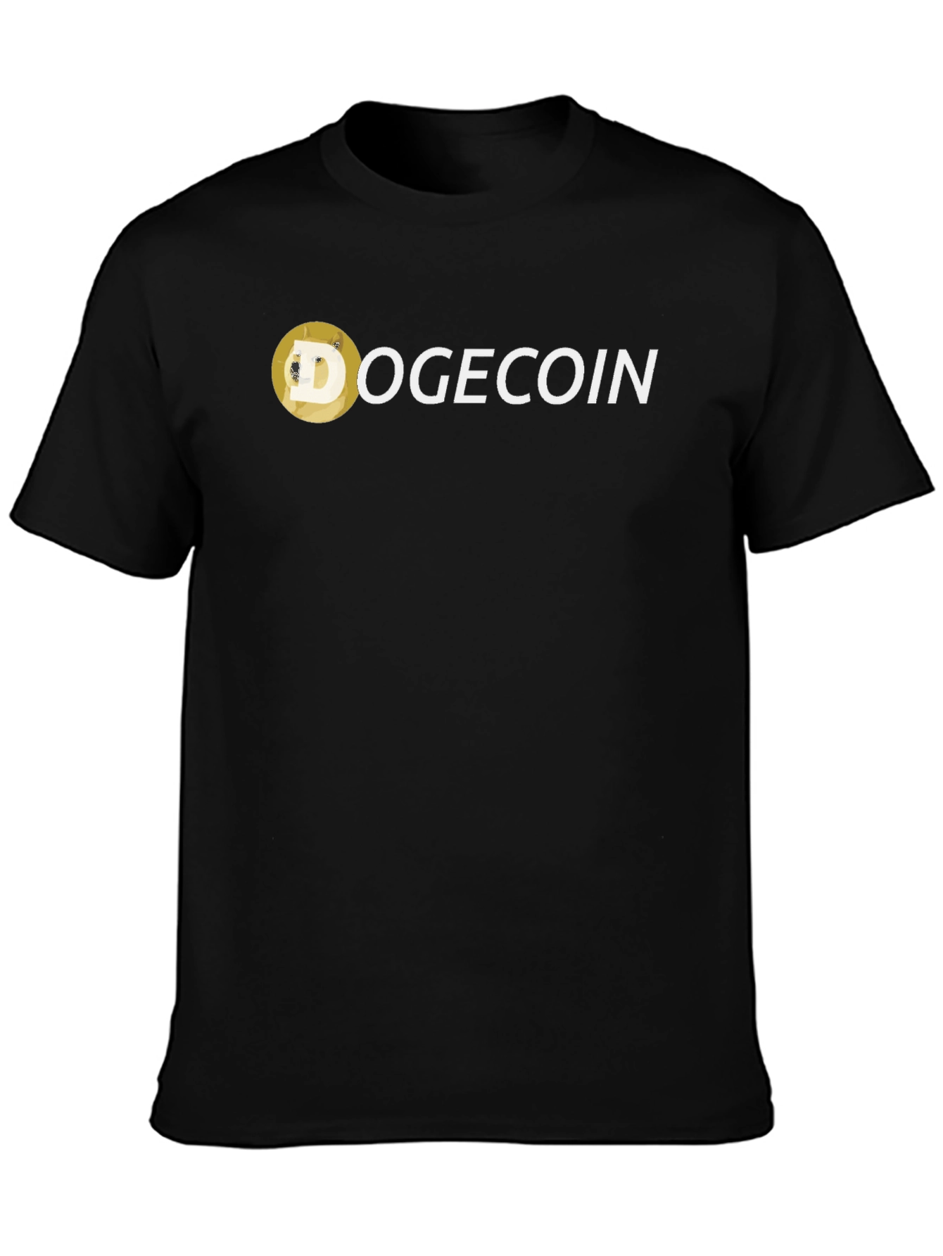 Dogecoin Meme Crypto Black T-Shirt