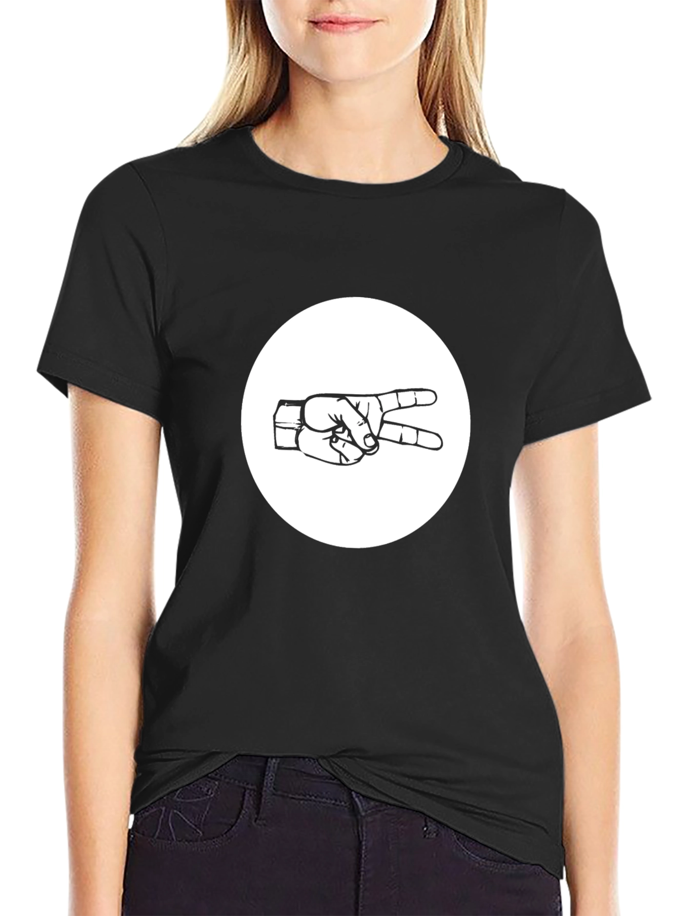 Cool Graphic Tee - Peace Hand Sign