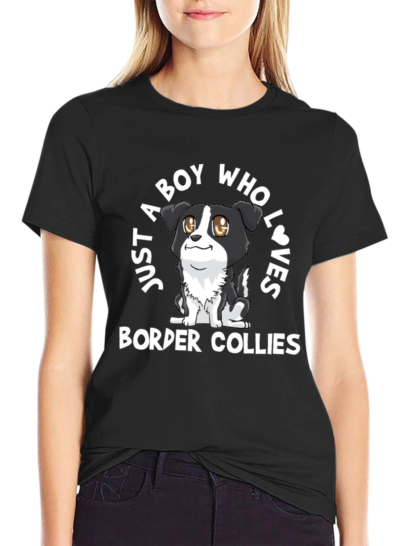 Boy Who Loves Border Collies Graphic Tee