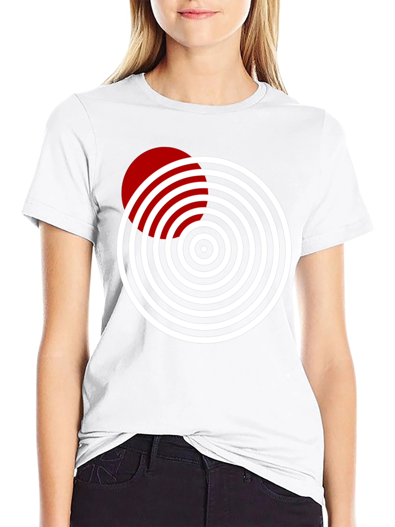 Geometric Circle Design Tee - Stylish & Modern