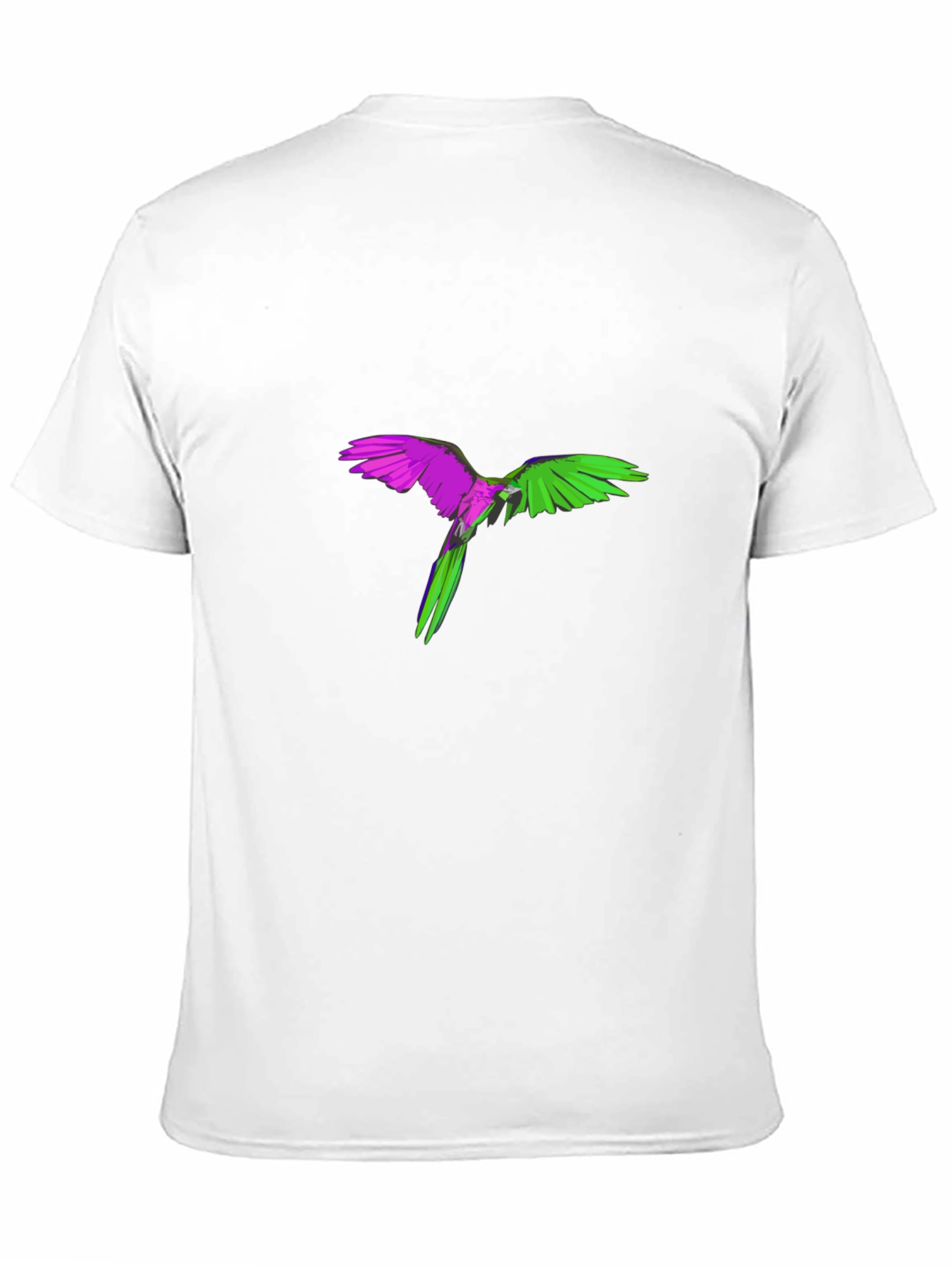Vibrant Parrot Graphic Black T-Shirt