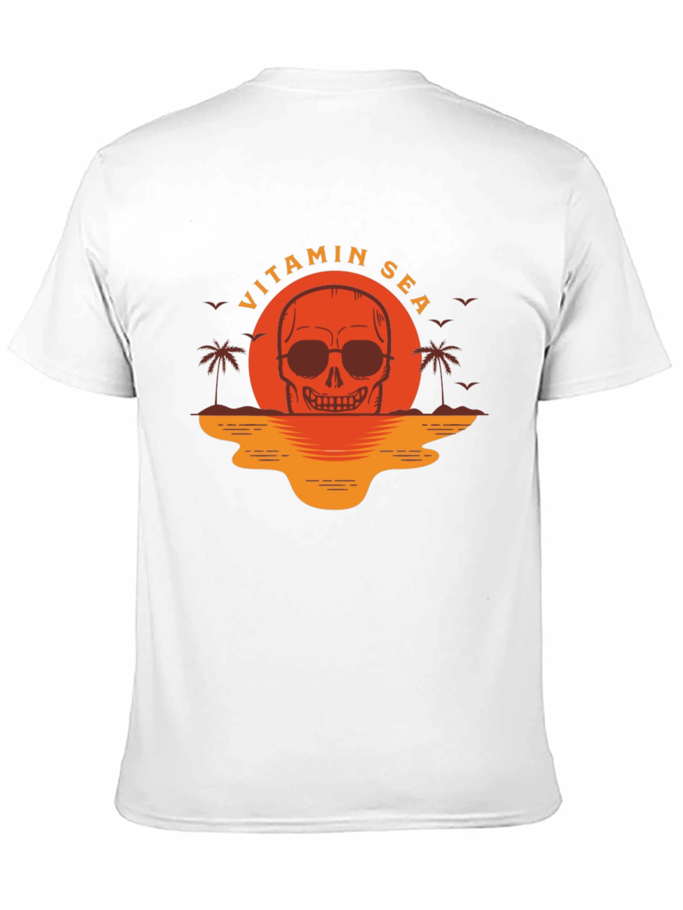 Vitamin Sea Skull Graphic T-Shirt - Black