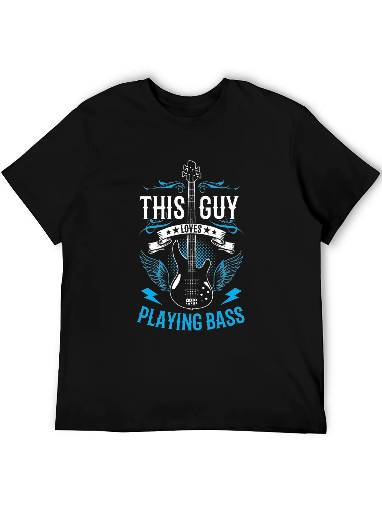 This Guy Loves Playing Bass T-Shirt Music Lover Tee