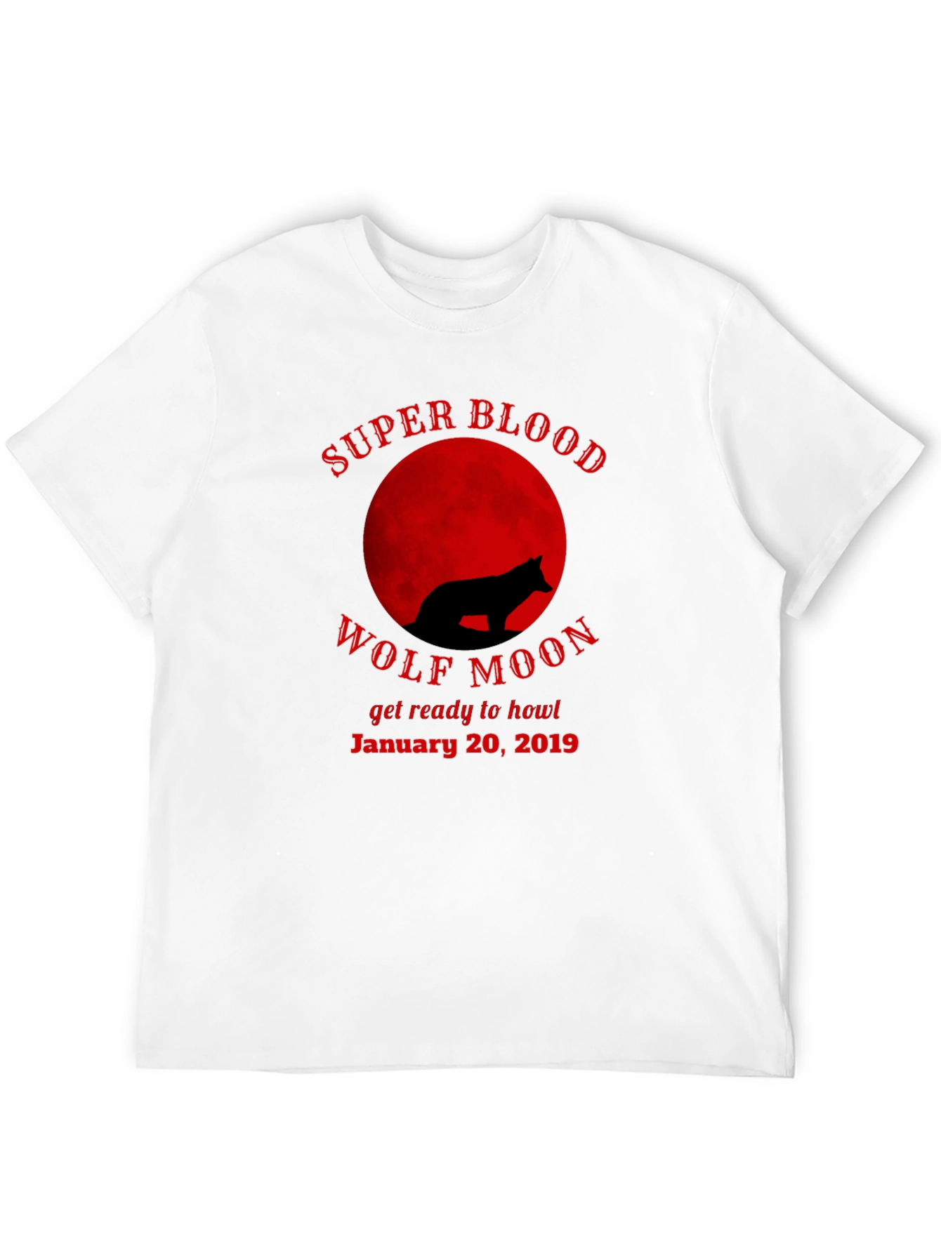 Super Blood Wolf Moon T-Shirt - January 20 2019
