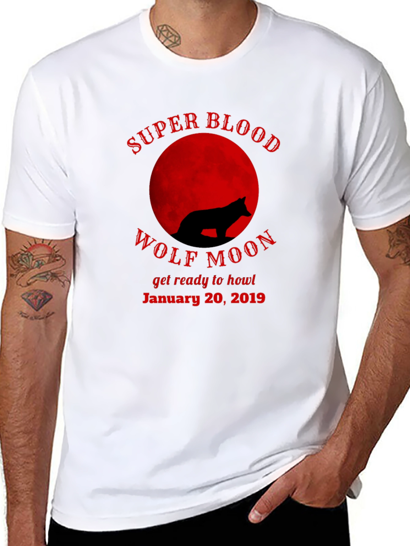 Super Blood Wolf Moon T-Shirt - January 20 2019