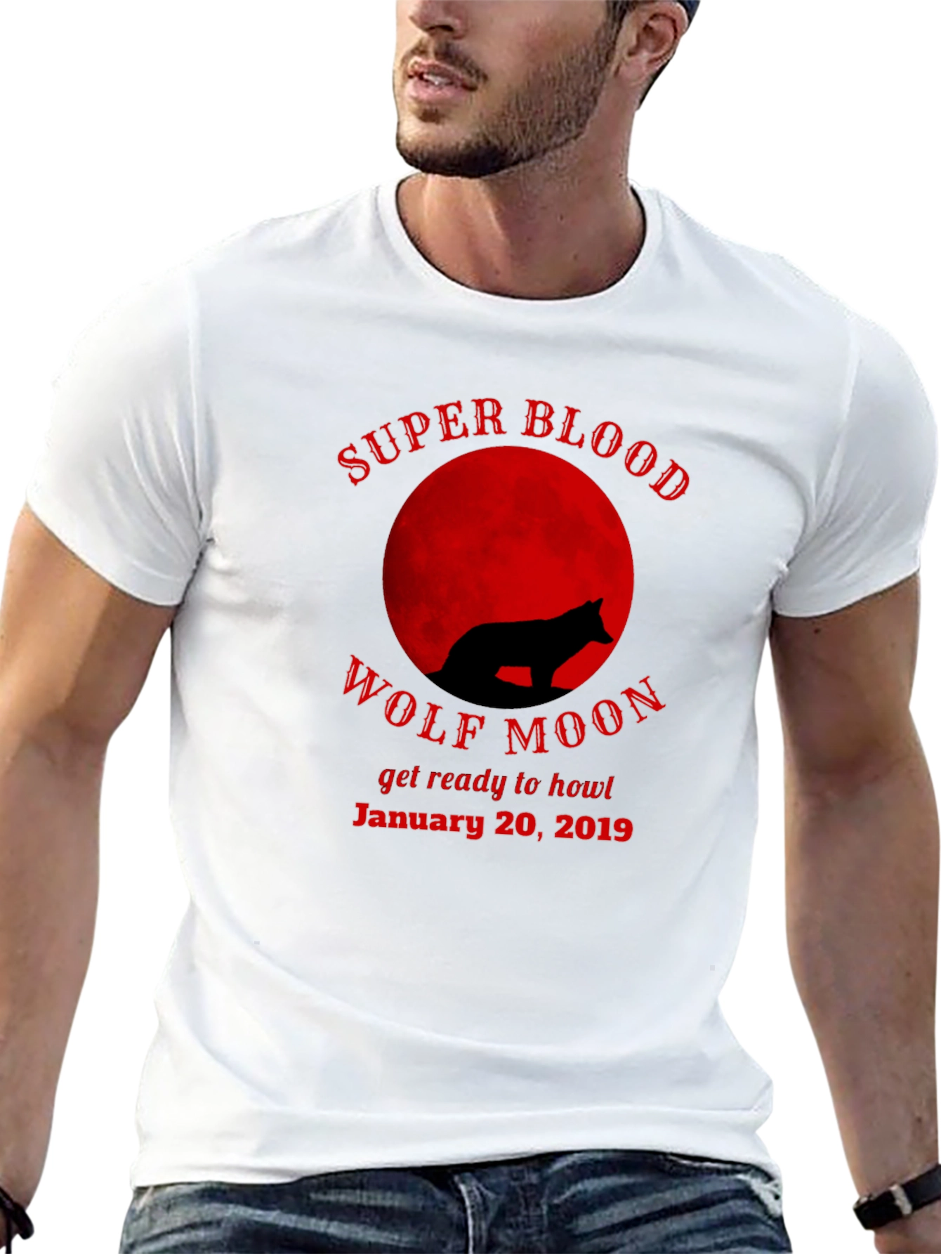 Super Blood Wolf Moon T-Shirt - January 20 2019