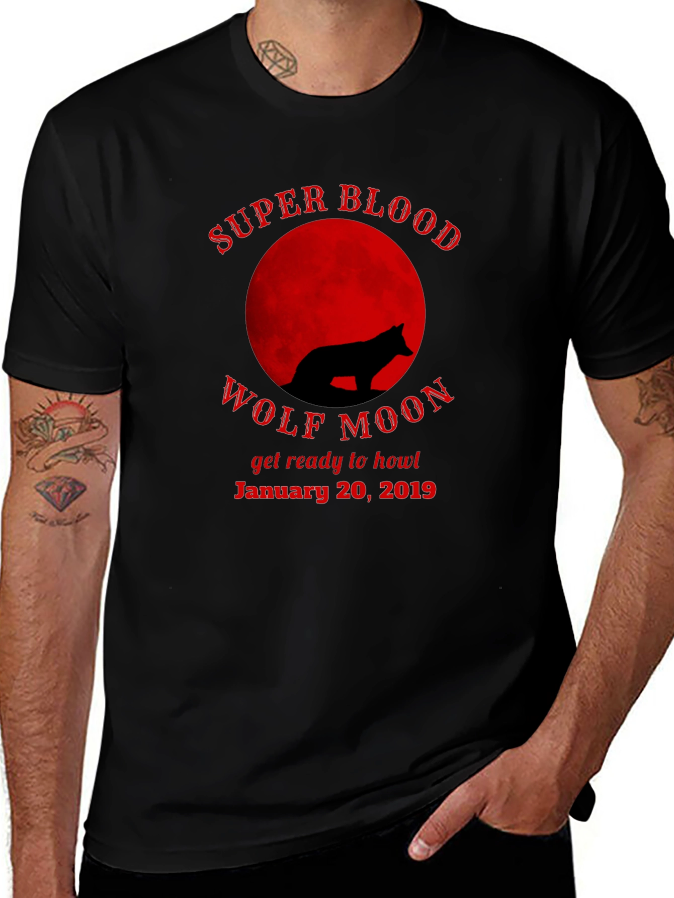 Super Blood Wolf Moon T-Shirt - January 20 2019