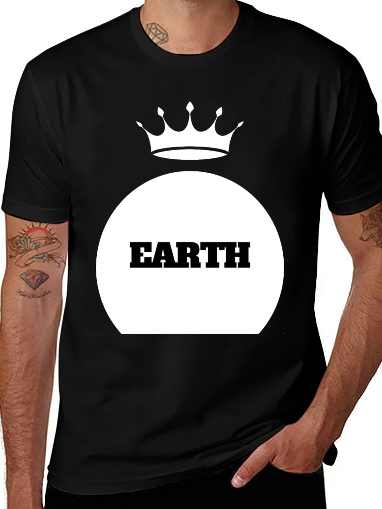 Earth Crown Black T-Shirt
