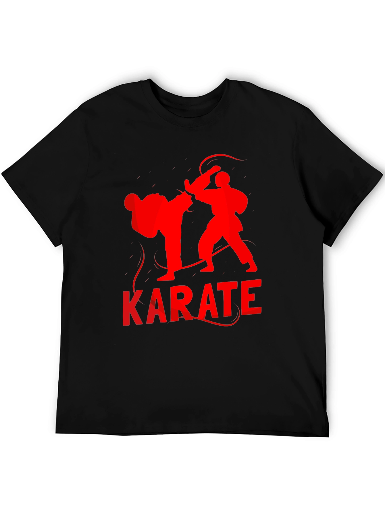 Karate Silhouette Graphic Tee - Black T-Shirt
