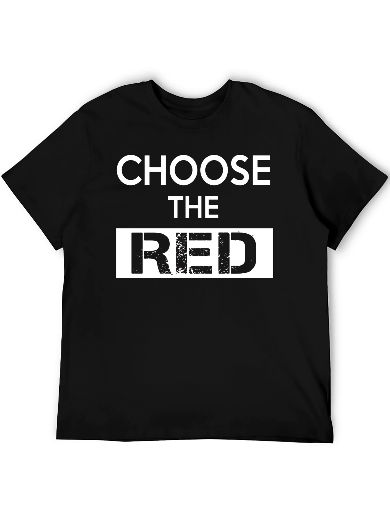 Choose The Red Graphic Tee - Stylish Black T-Shirt