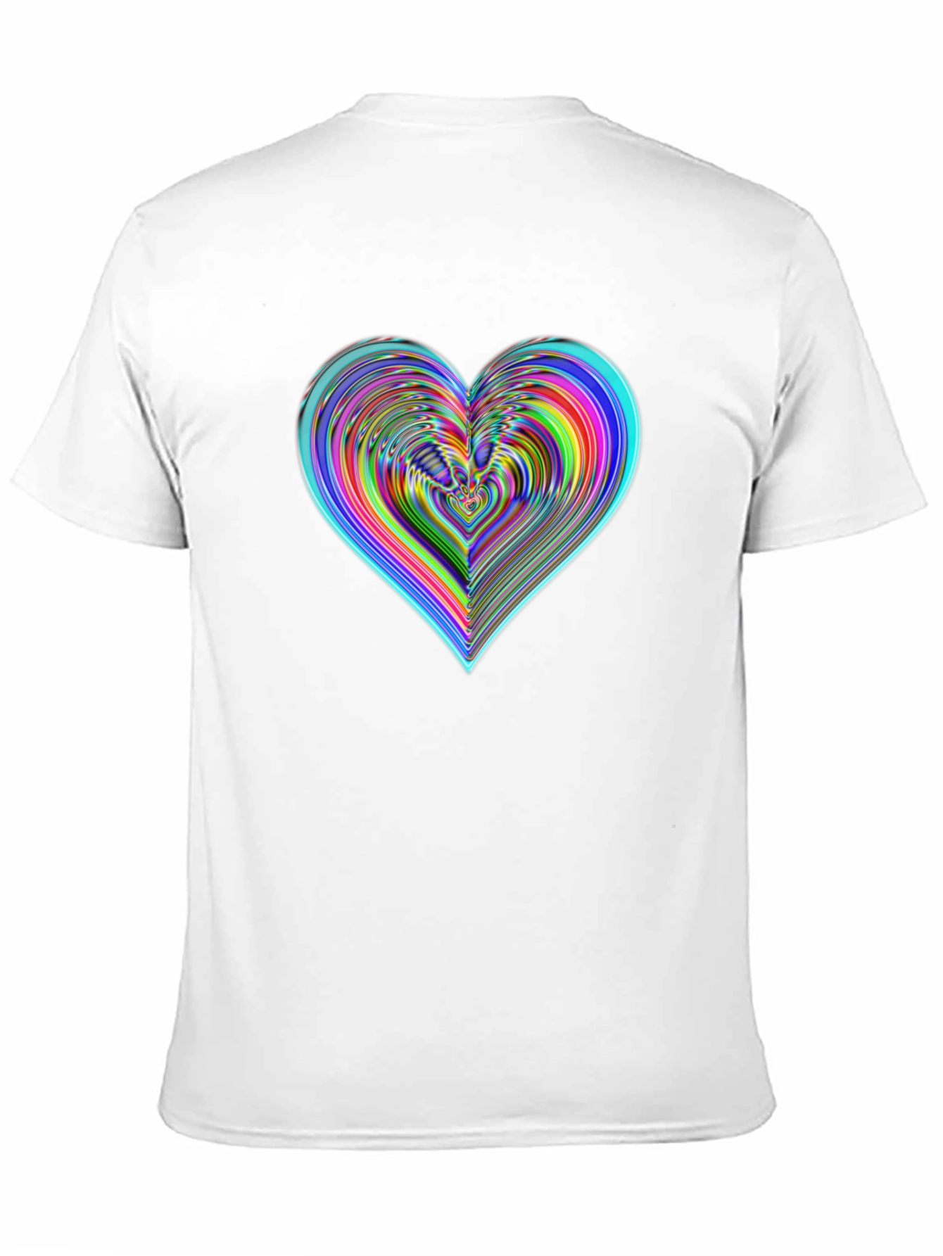 Vibrant Heart Graphic Tee - Stylish Black Cotton T-Shirt