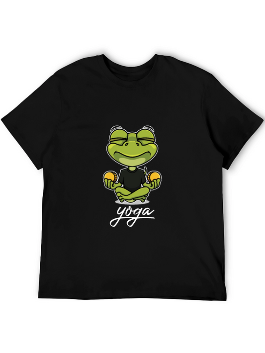Yoga Frog Graphic Tee - Meditating Humor