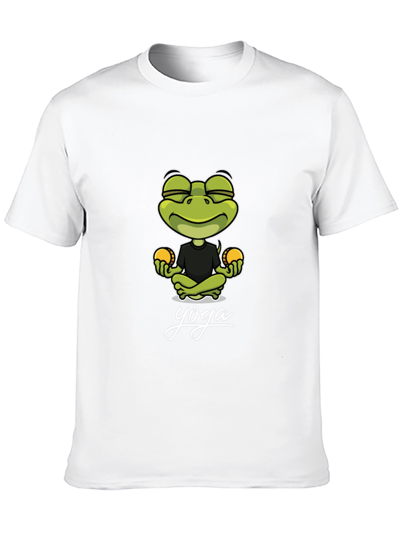 Yoga Frog Graphic Tee - Meditating Humor