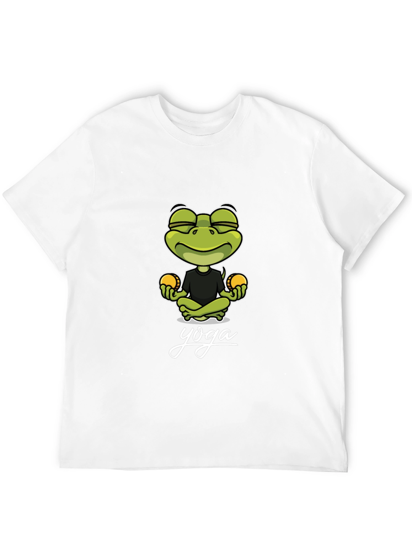 Yoga Frog Graphic Tee - Meditating Humor