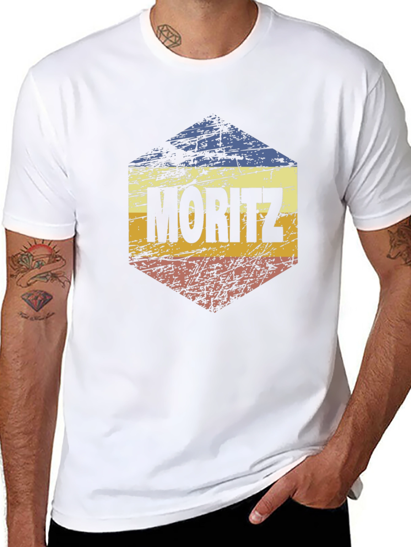 Moritz Retro Hexagon Graphic T-Shirt