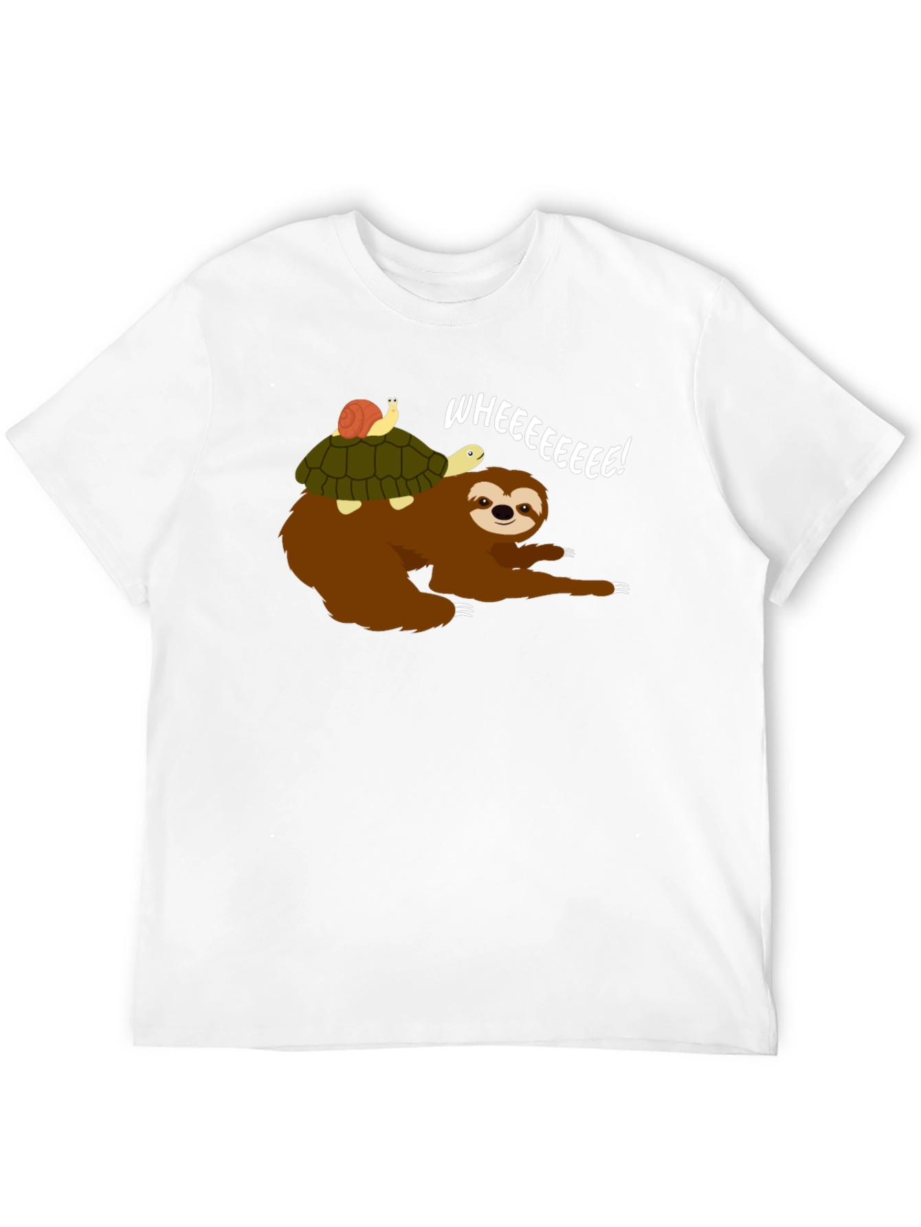 Sloth Turtle and Snail Tee: Wheeeeeeee!