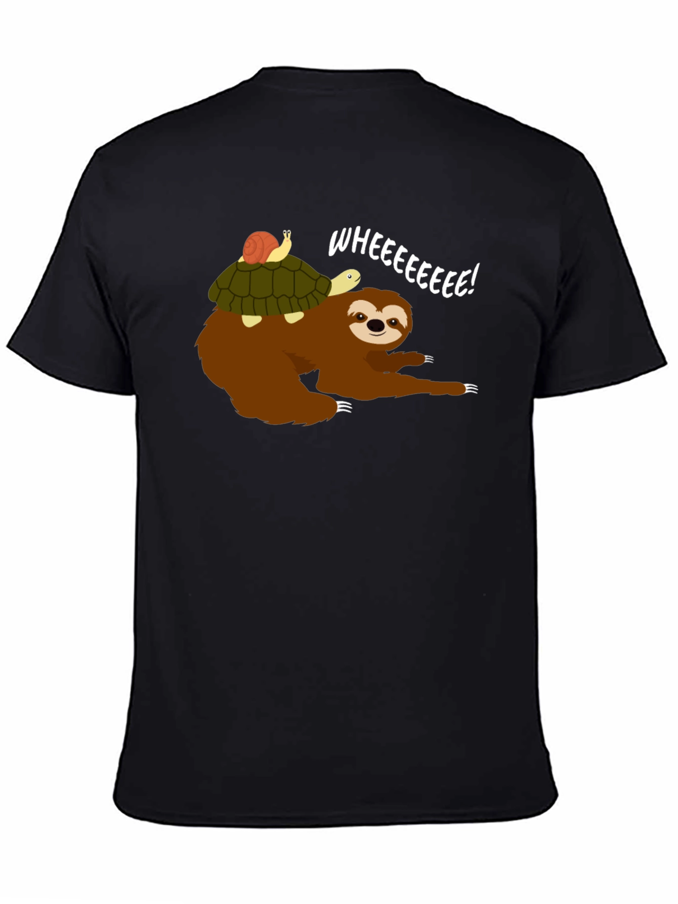 Sloth Turtle and Snail Tee: Wheeeeeeee!