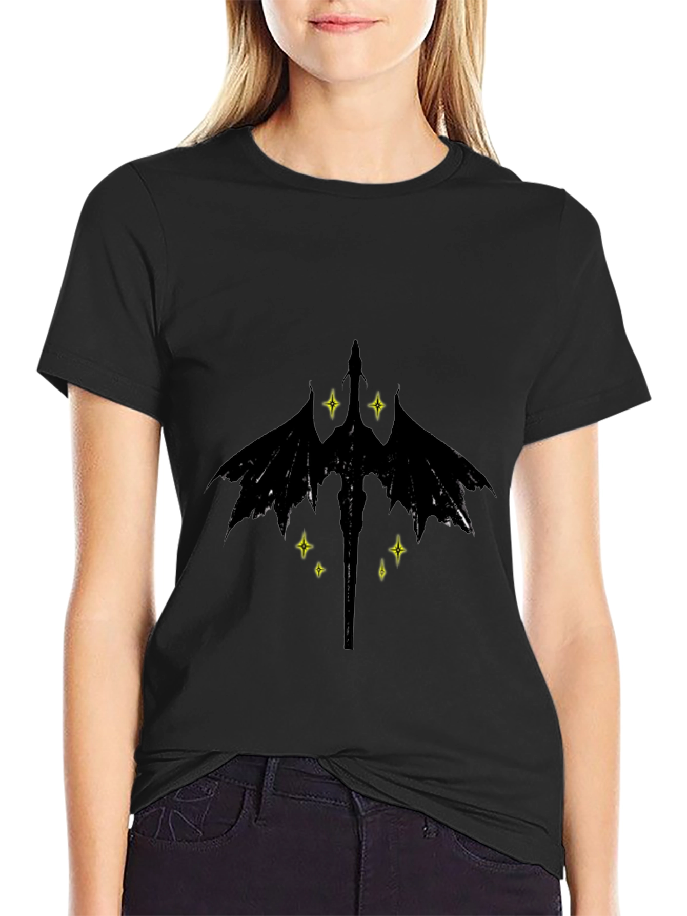 Dragon Emblem Graphic Black T-Shirt