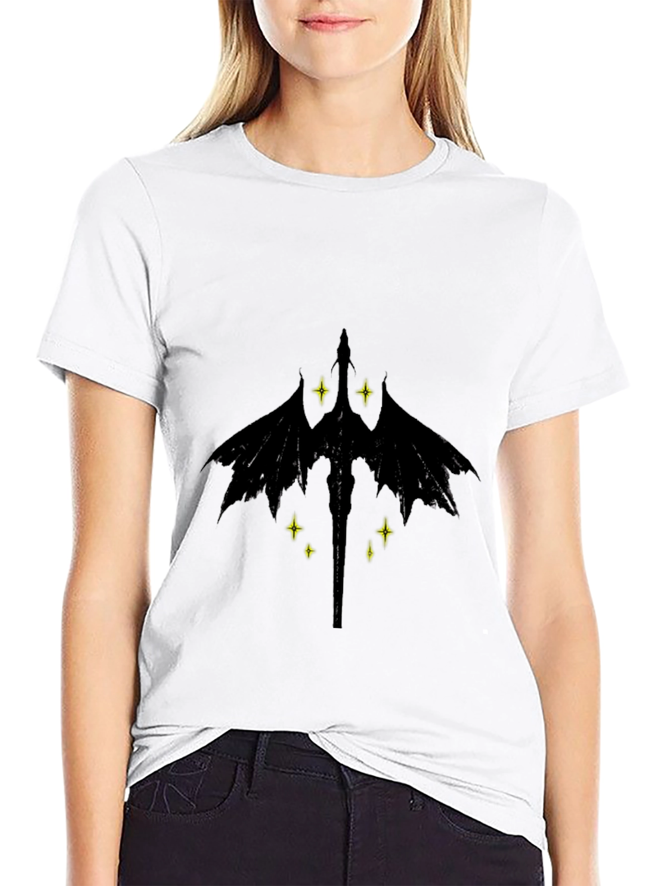 Dragon Emblem Graphic Black T-Shirt