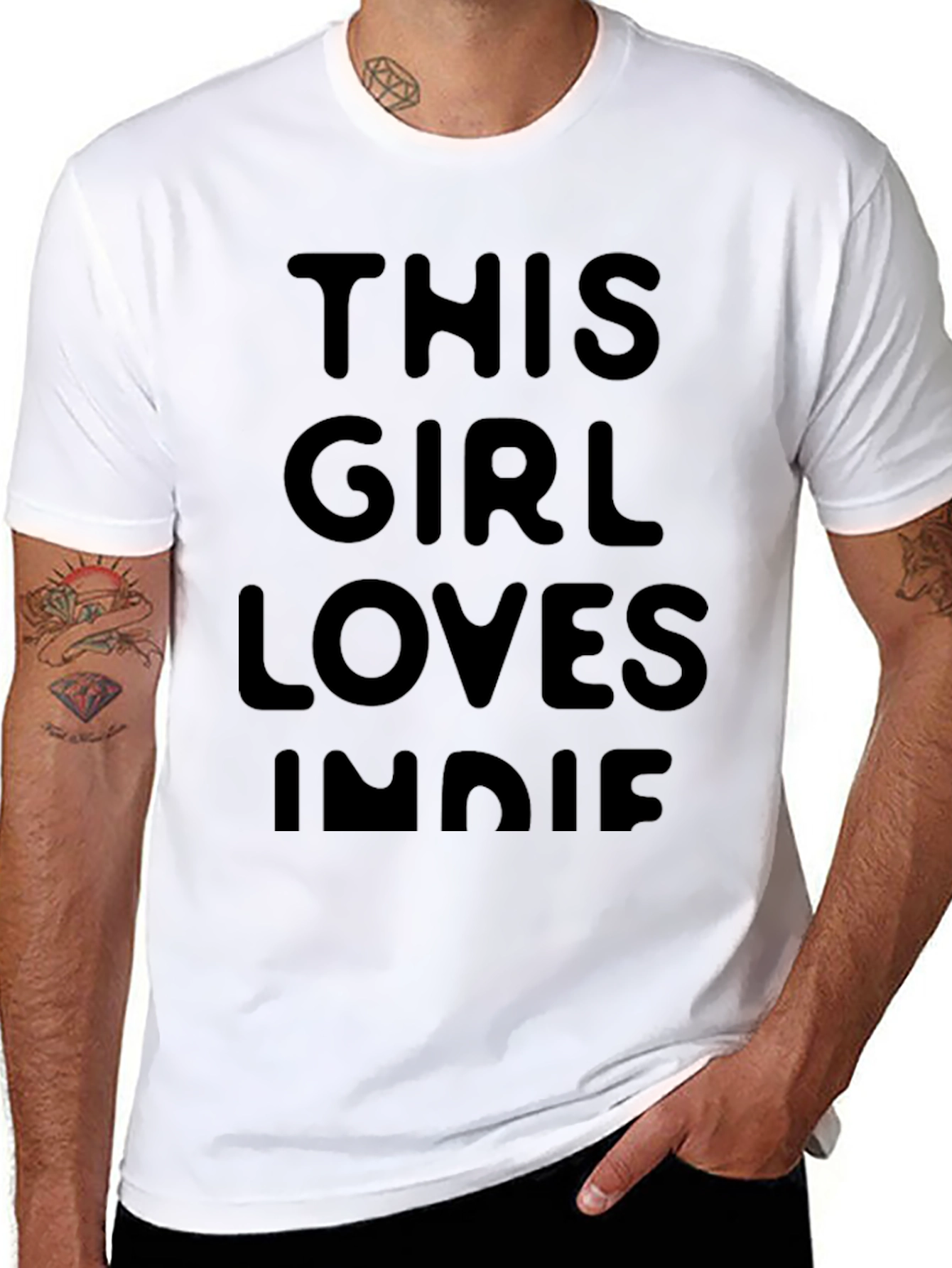 This Girl Loves Indie Black T-Shirt