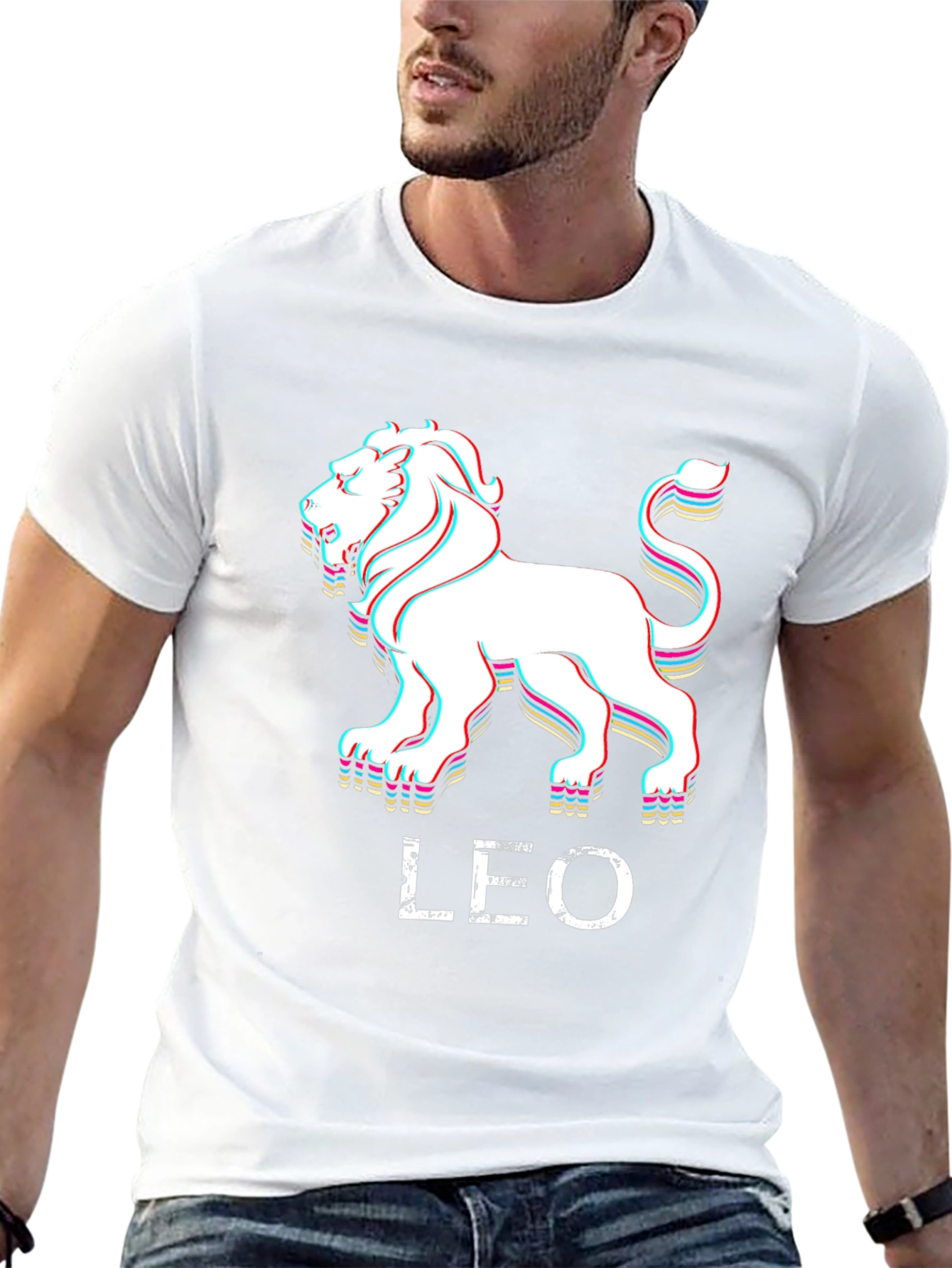 Leo Zodiac Graphic T-Shirt - Black Cotton Tee