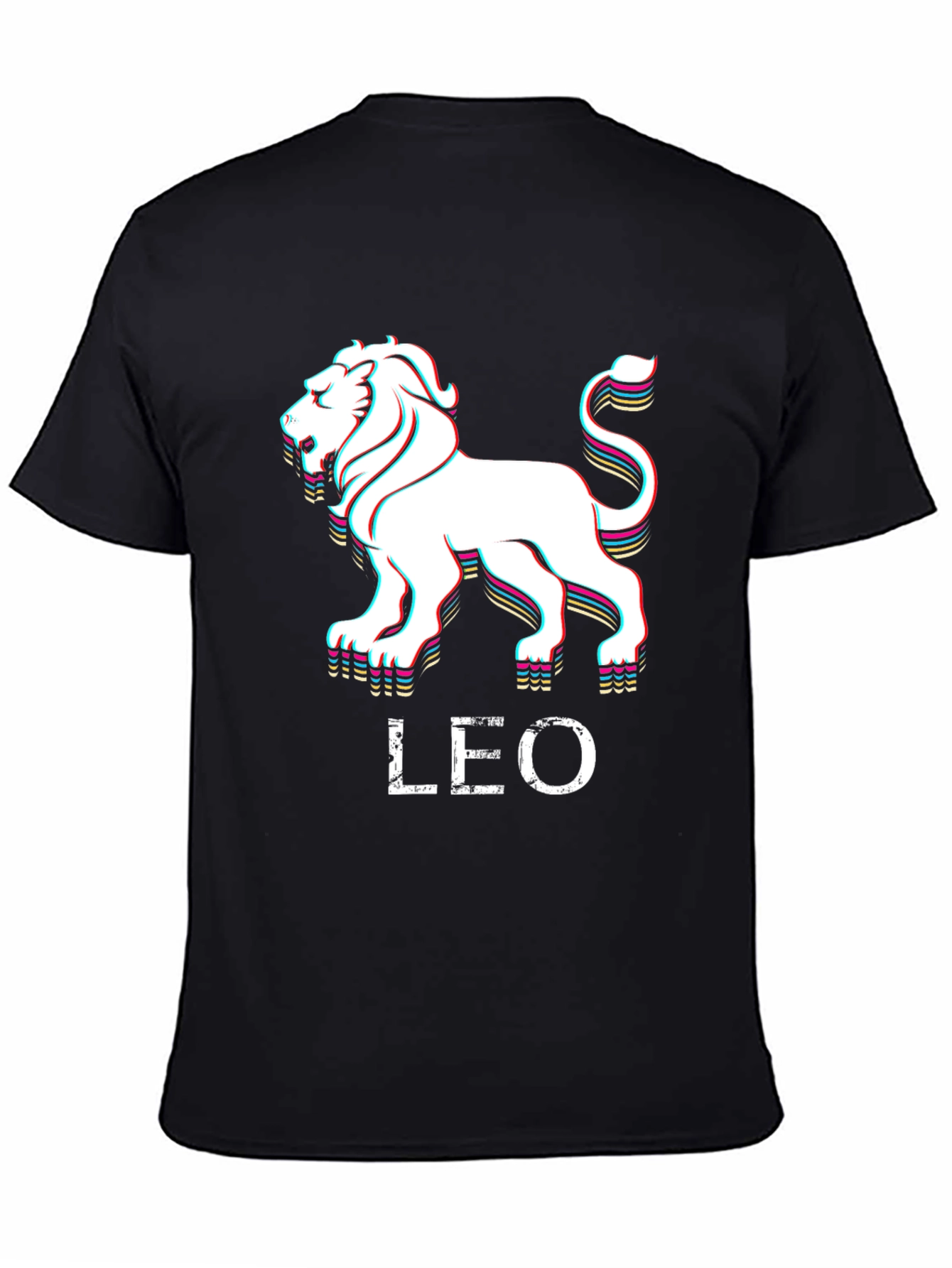 Leo Zodiac Graphic T-Shirt - Black Cotton Tee