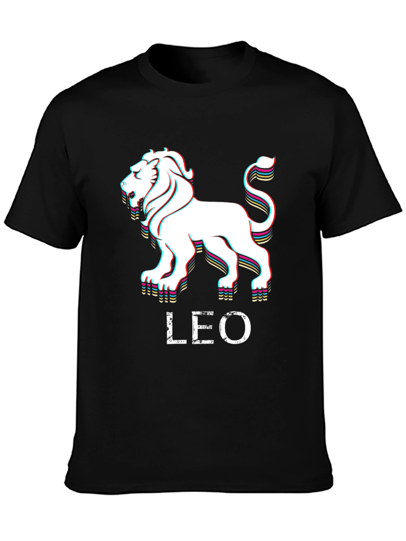 Leo Zodiac Graphic T-Shirt - Black Cotton Tee