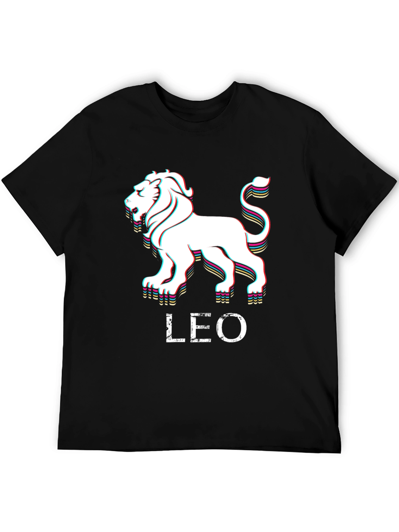 Leo Zodiac Graphic T-Shirt - Black Cotton Tee
